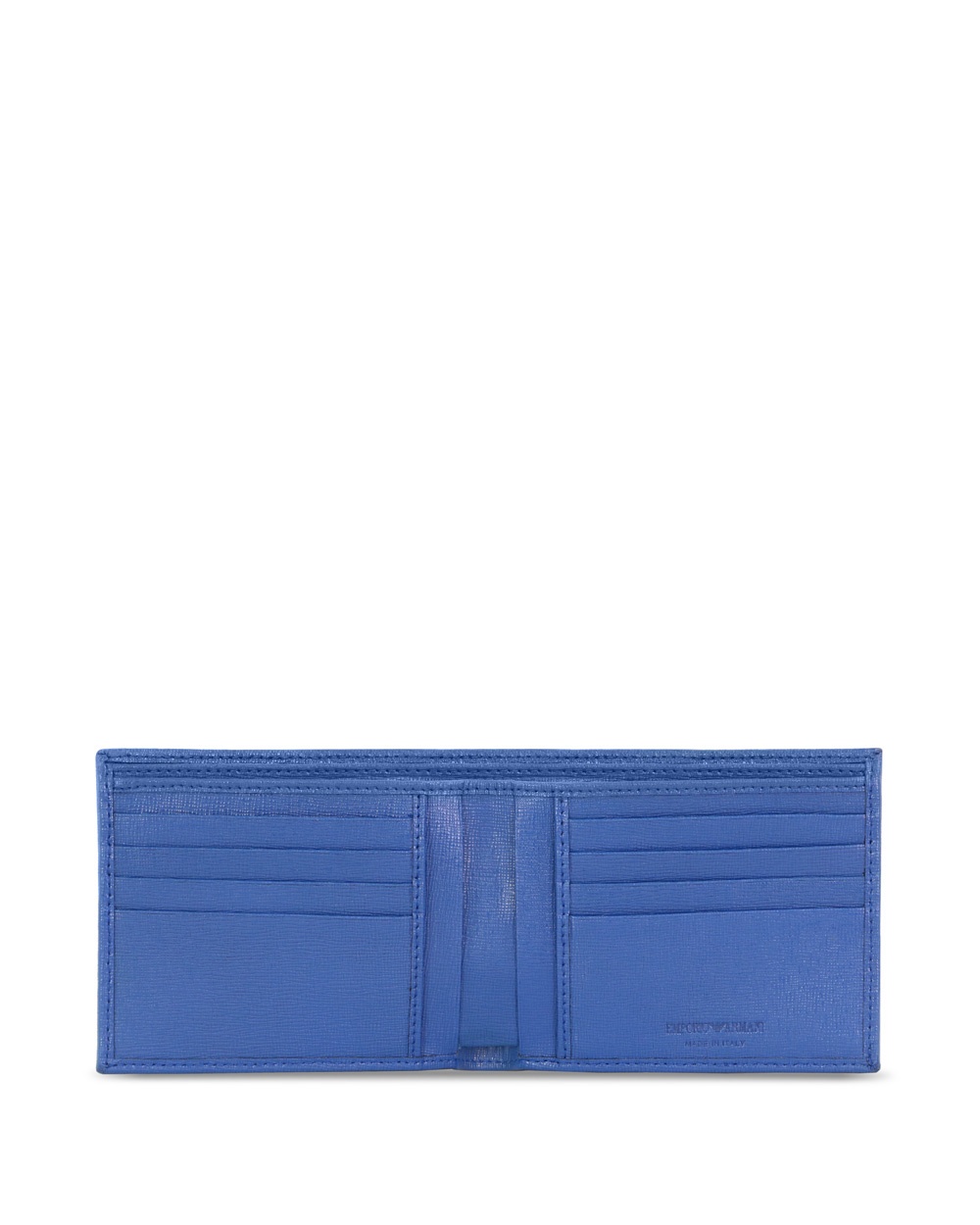 Emporio Armani Logo Details Wallet In Blue