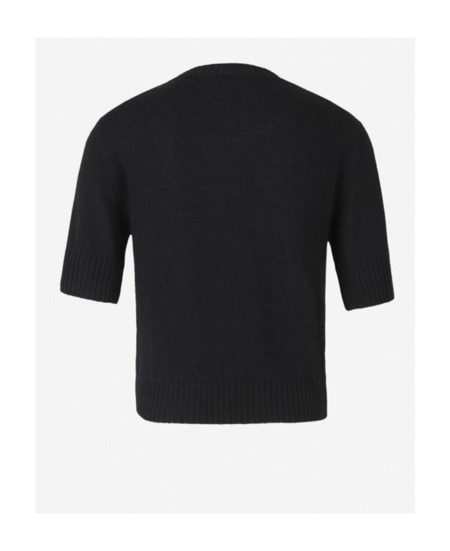 Shop Jil Sander Cropped Wool Jumper In Black