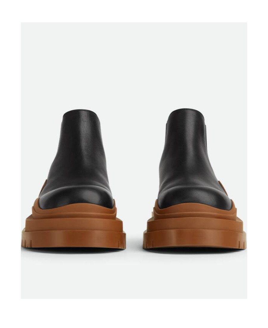 Bottega Veneta Tire Boots In Black/cognac