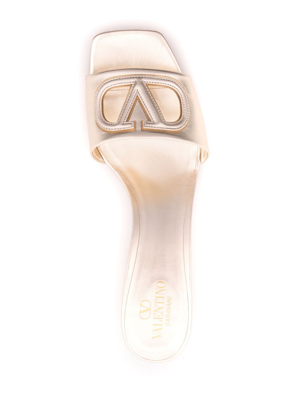 Valentino Garavani Vlogo Cut-out Leather Mules