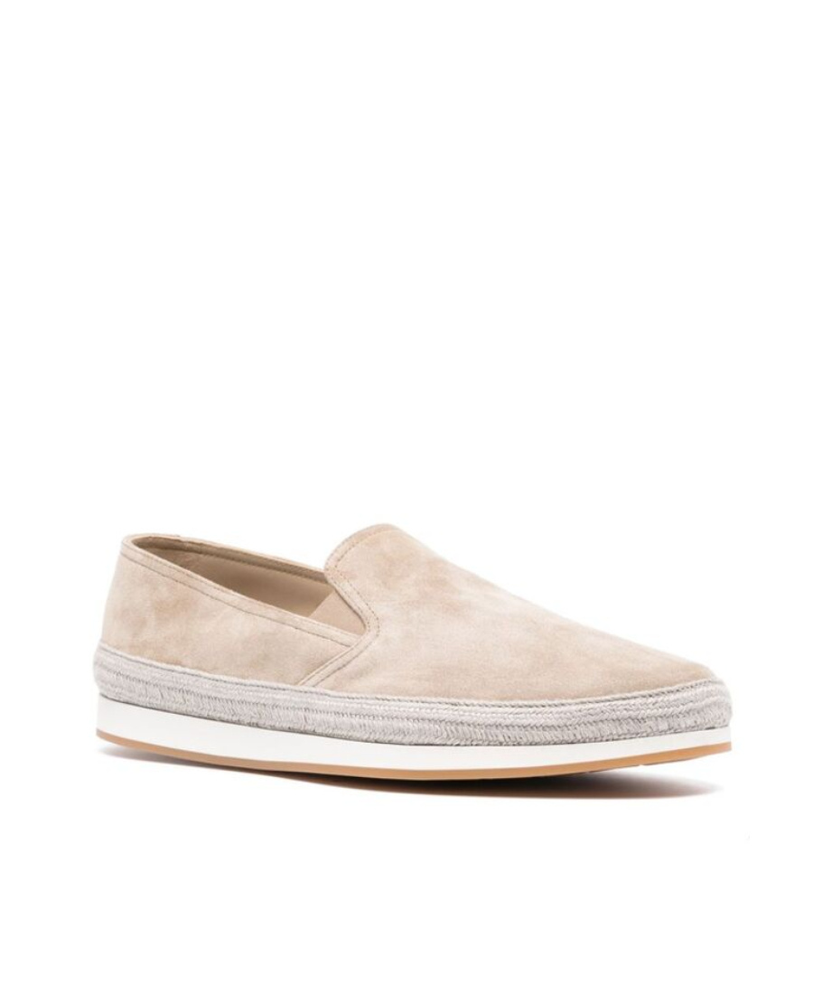 Prada Suede Slip-on Espadrilles In Nude