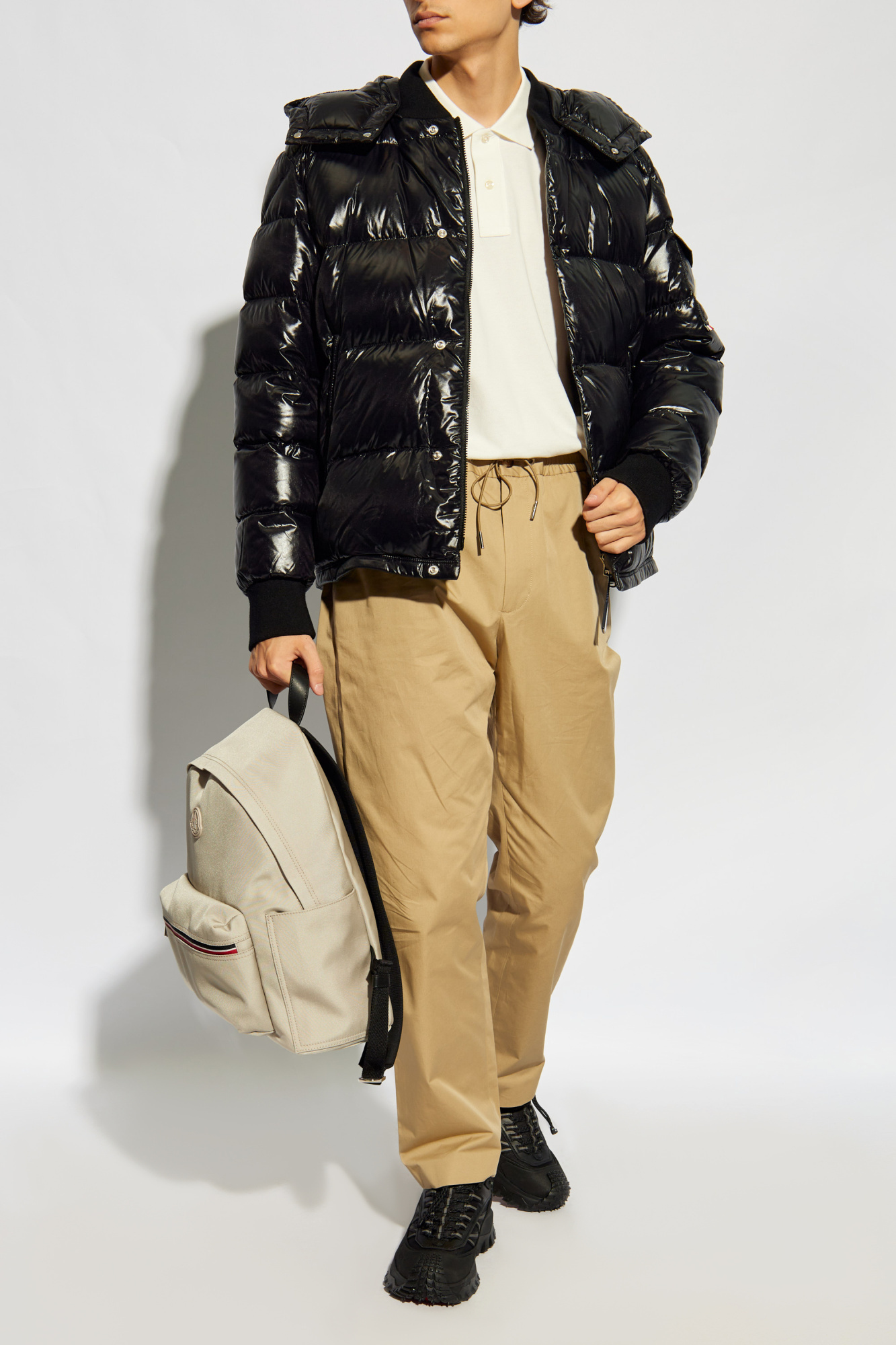 Moncler Maljasset Logo Patch Jacket In Black