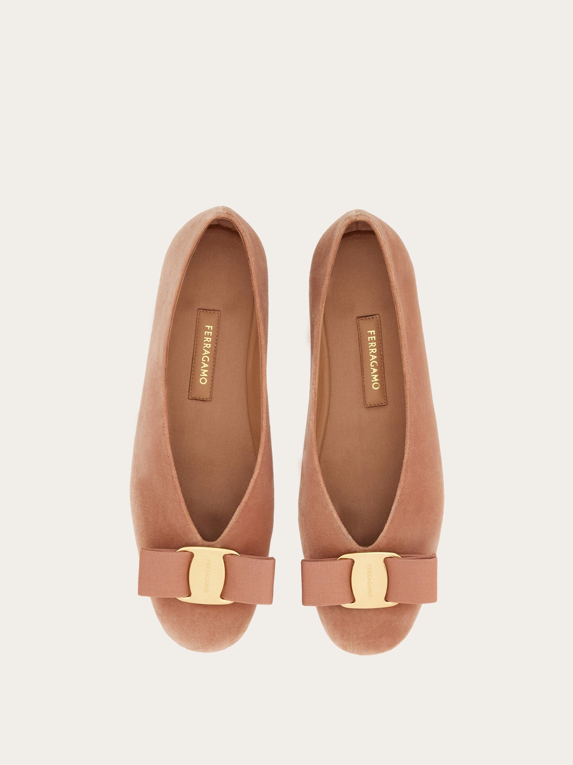 Ferragamo Vara-bow Ballerina Shoes In Brown