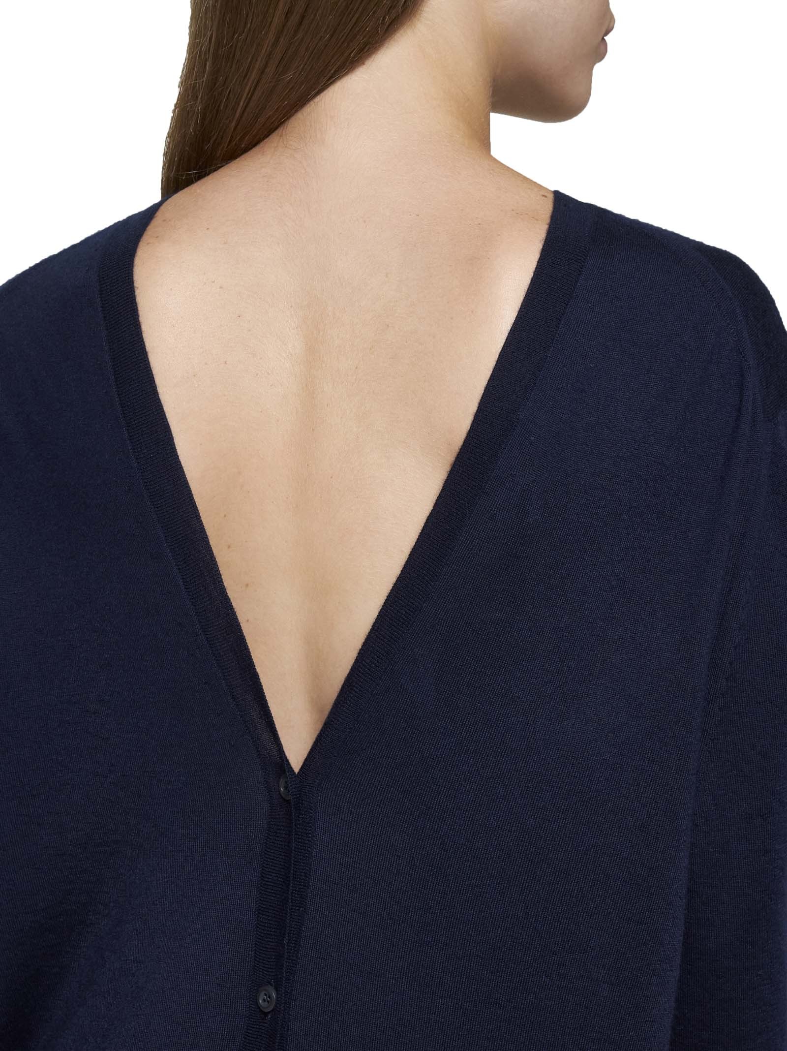 Prada V-neck Cashmere Jumper In Blue