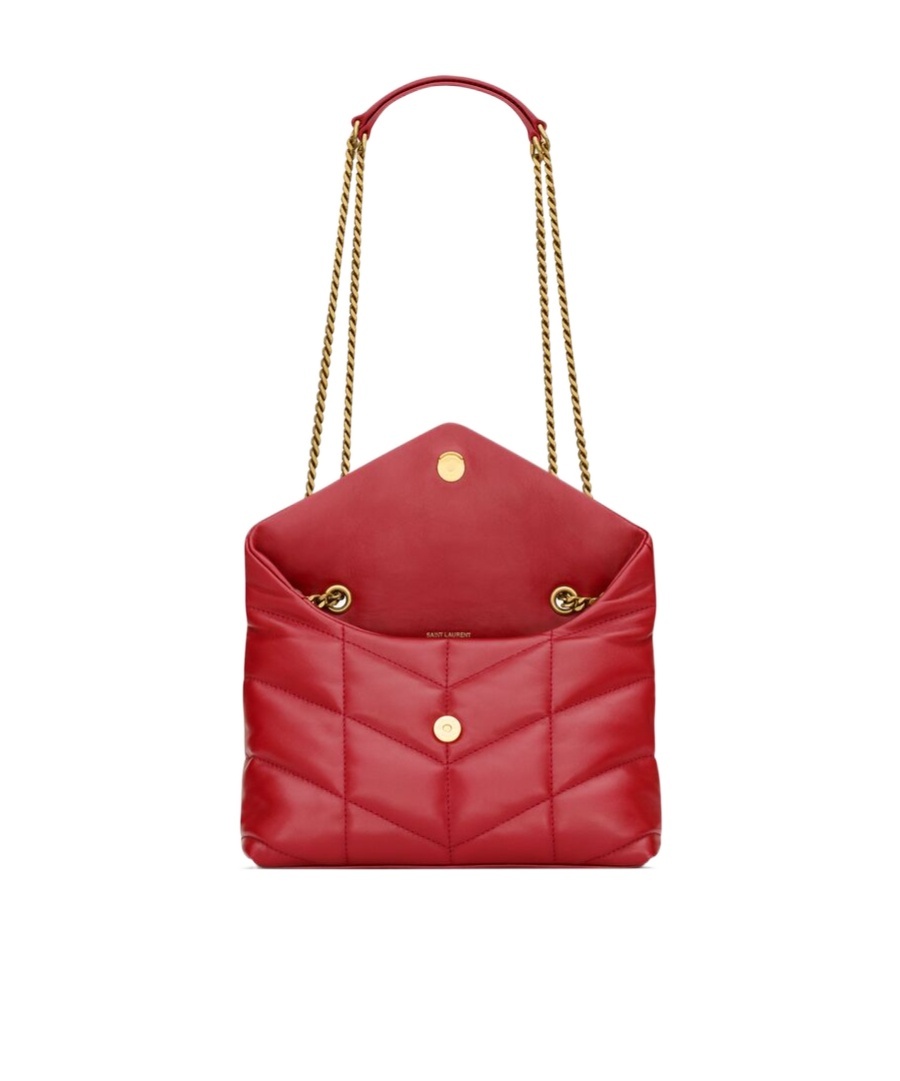 Saint Laurent Mini Puffer Toy Shouder Bag In Red