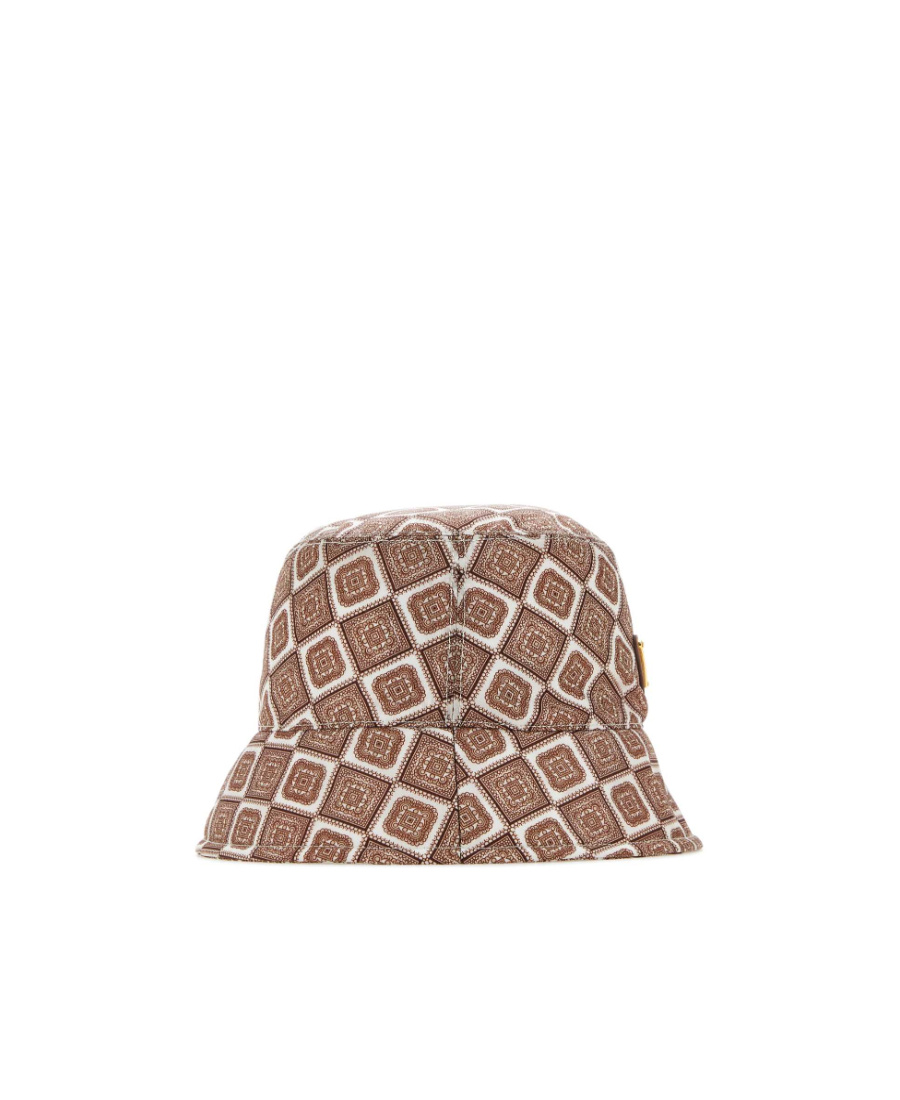 Prada Printed Re-nylon Bucket Hat In Brown