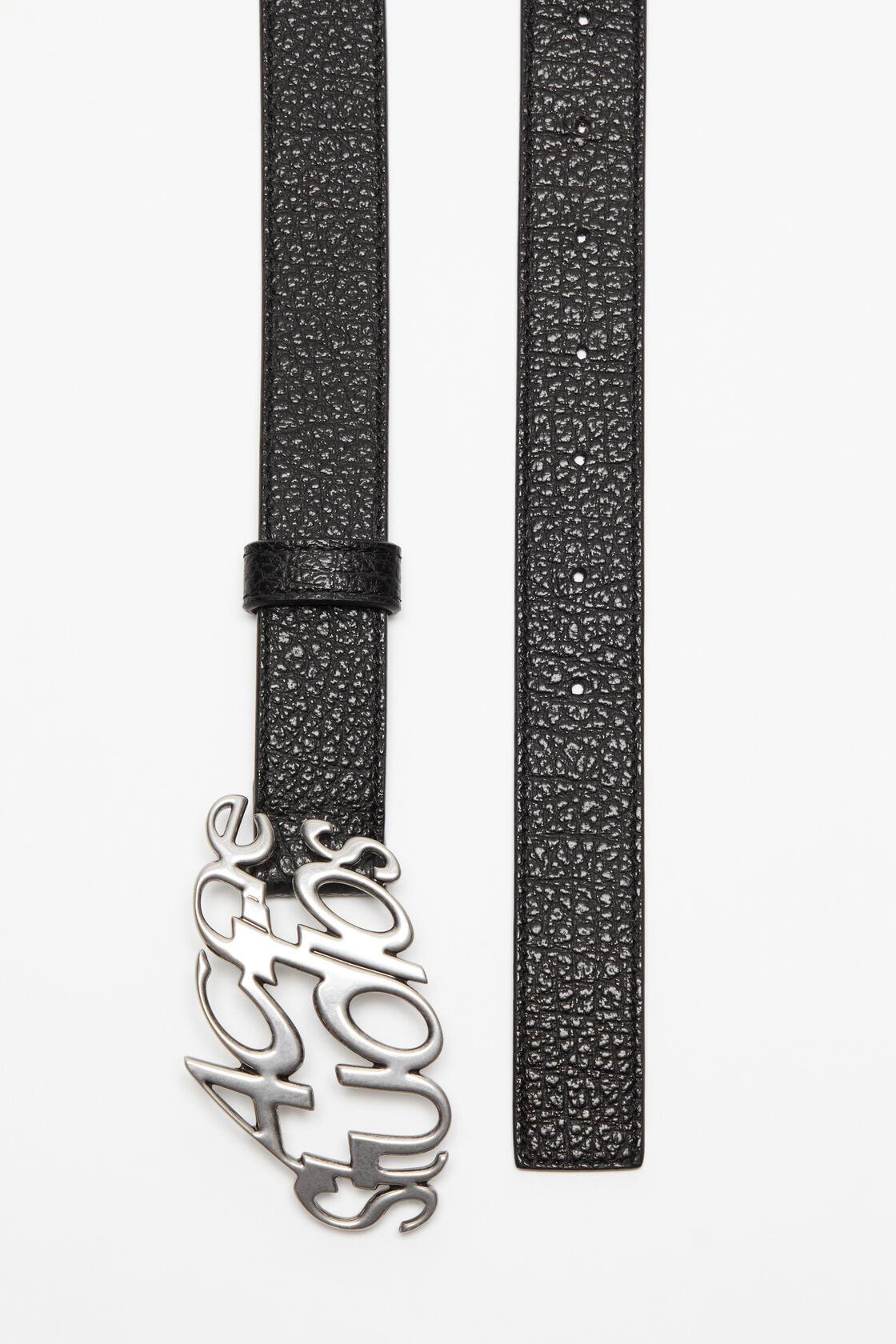 ACNE STUDIOS LOGO-PLAQUE LEATHER BELT