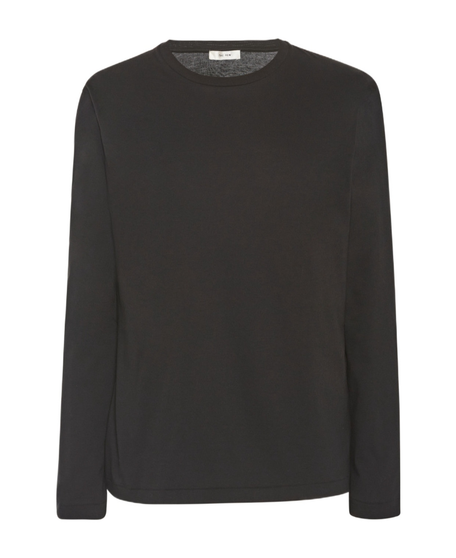 The Row T-shirt With Round Neck And Long Sleeves In Gray