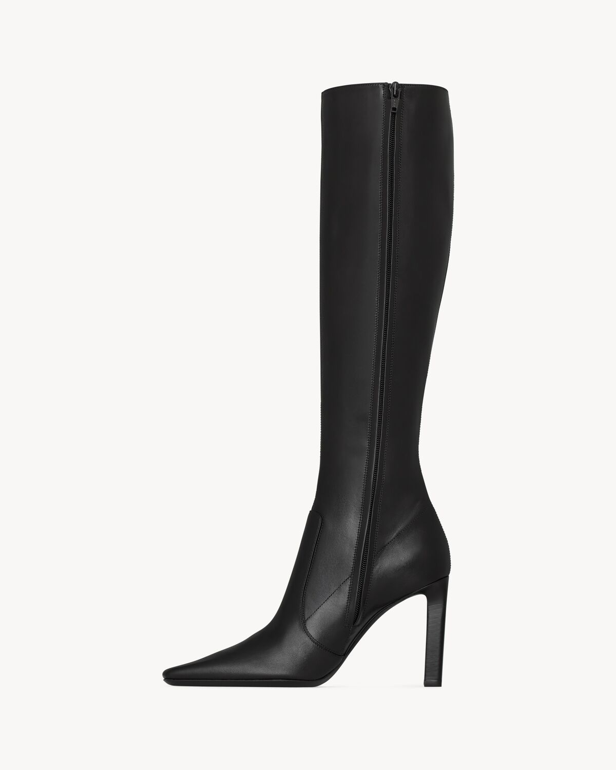 Saint Laurent Francoise Boots In Smooth Leather In Black