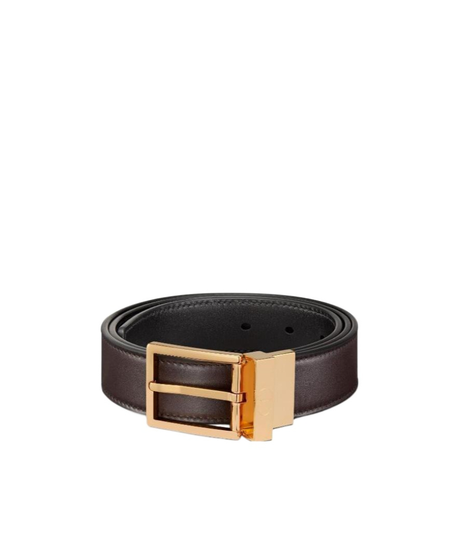 Dior Logo Detailed Buckled Belt In Black