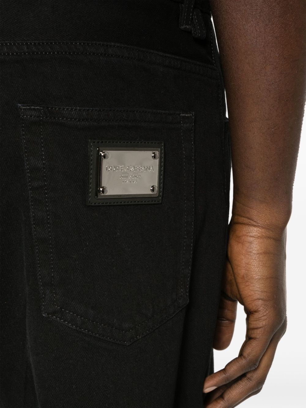 Dolce & Gabbana Mid-rise Straight-leg Jeans In Black