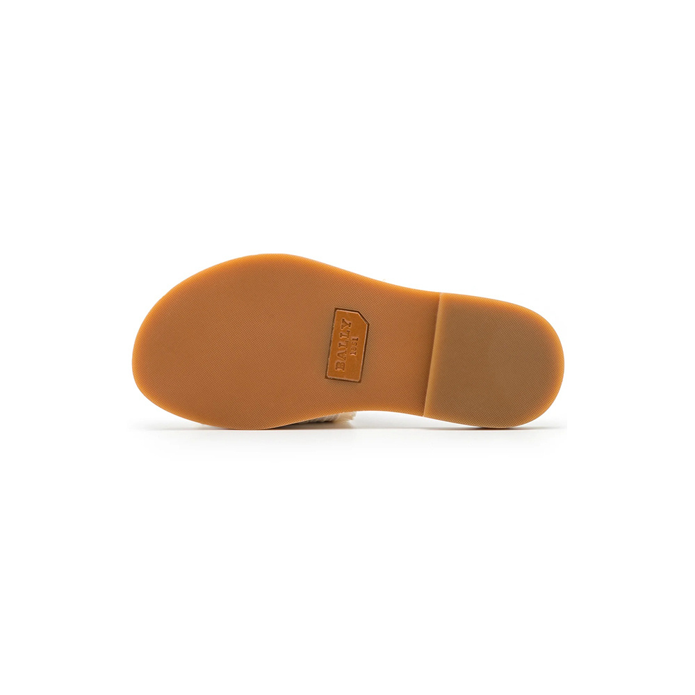 Bally Logo-embroidered Slide Sandals In Nude