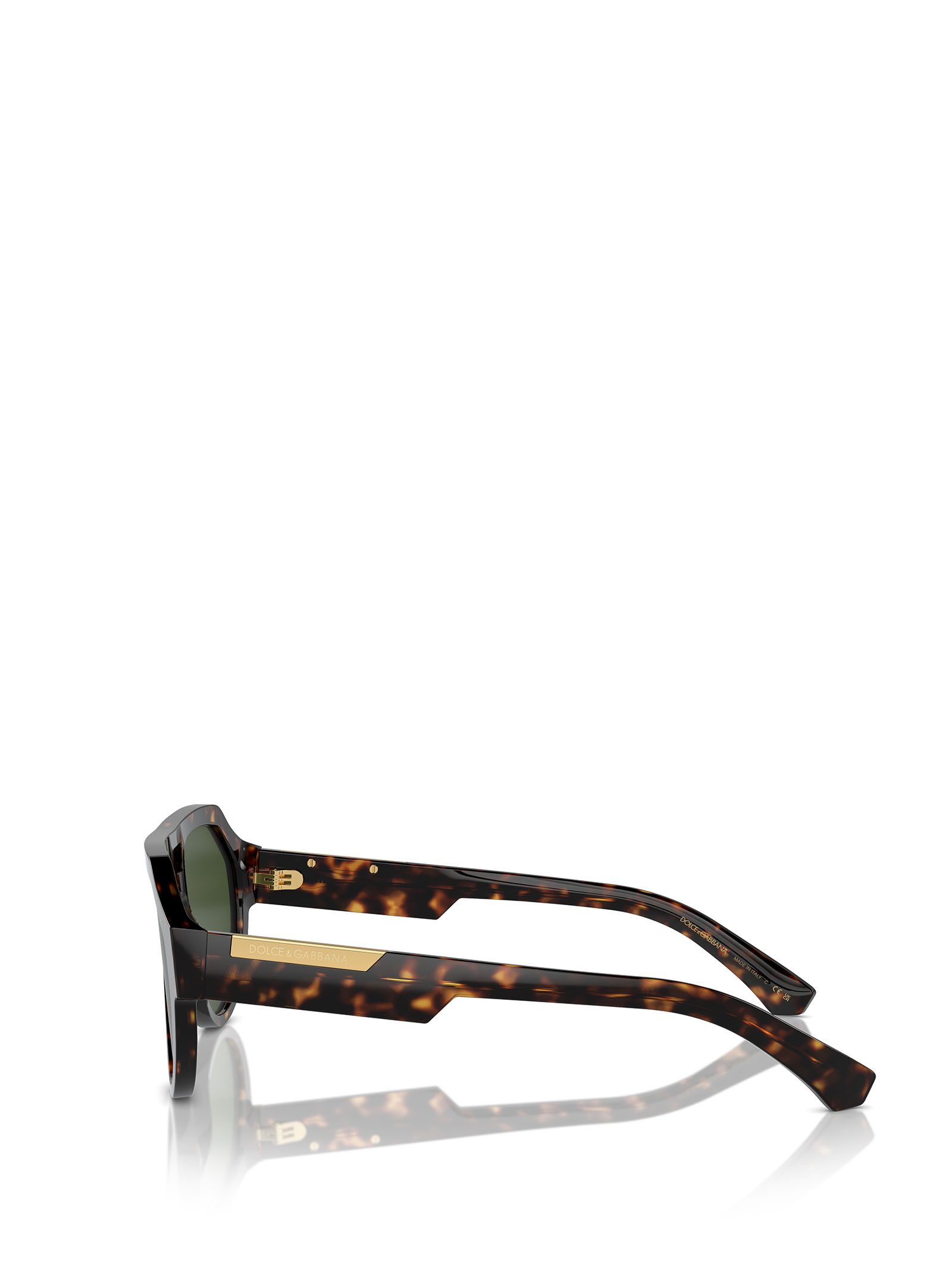 Dolce & Gabbana Logo-engraved Sunglasses In Green