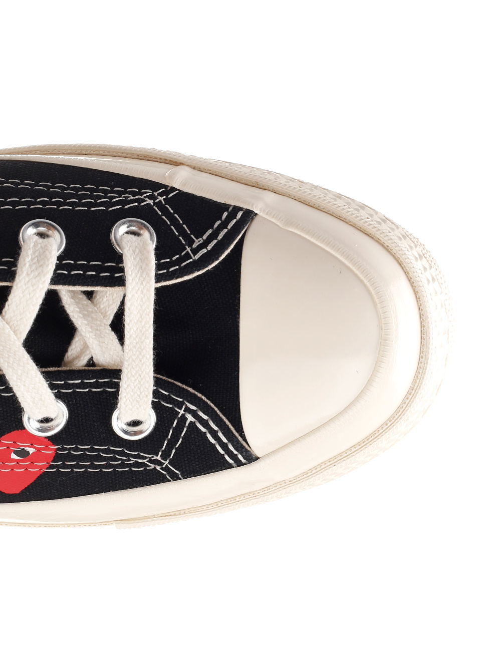 Comme Des Garçons Play X Converse Lace-up Low-cut Skate Shoes In White