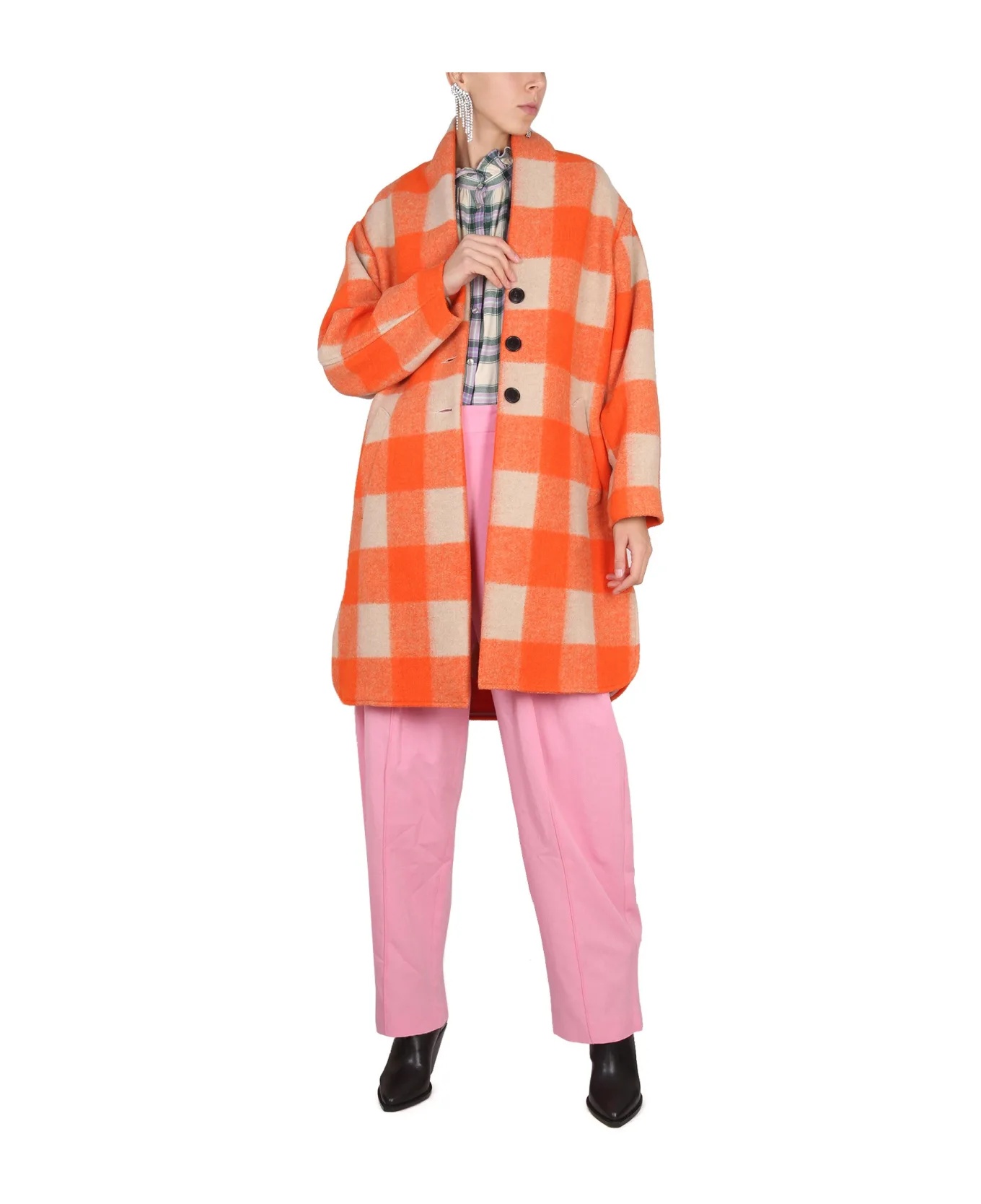 Isabel Marant Étoile Casual Coat In Orange