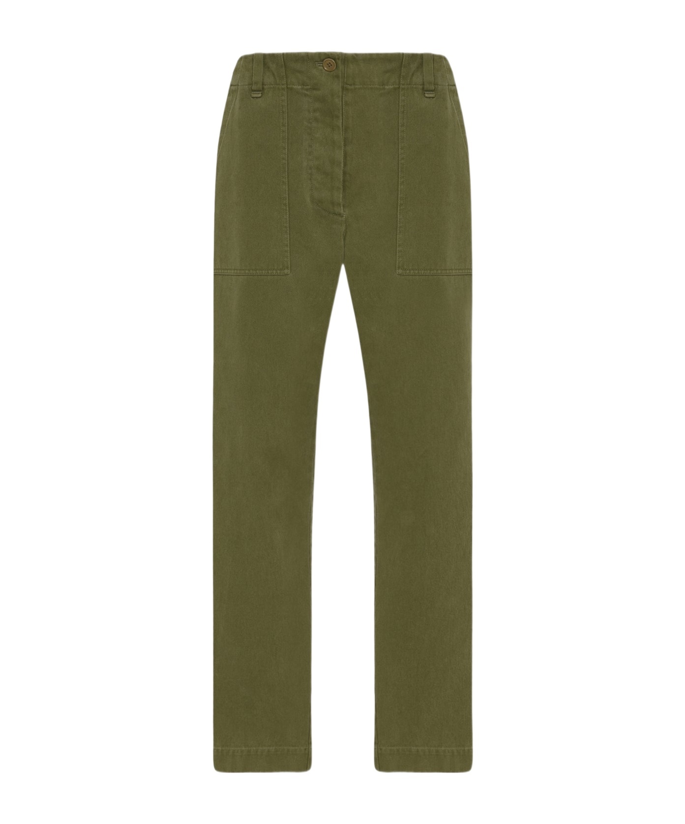 The Row Vendula Cotton Carpenter Trousers In Green
