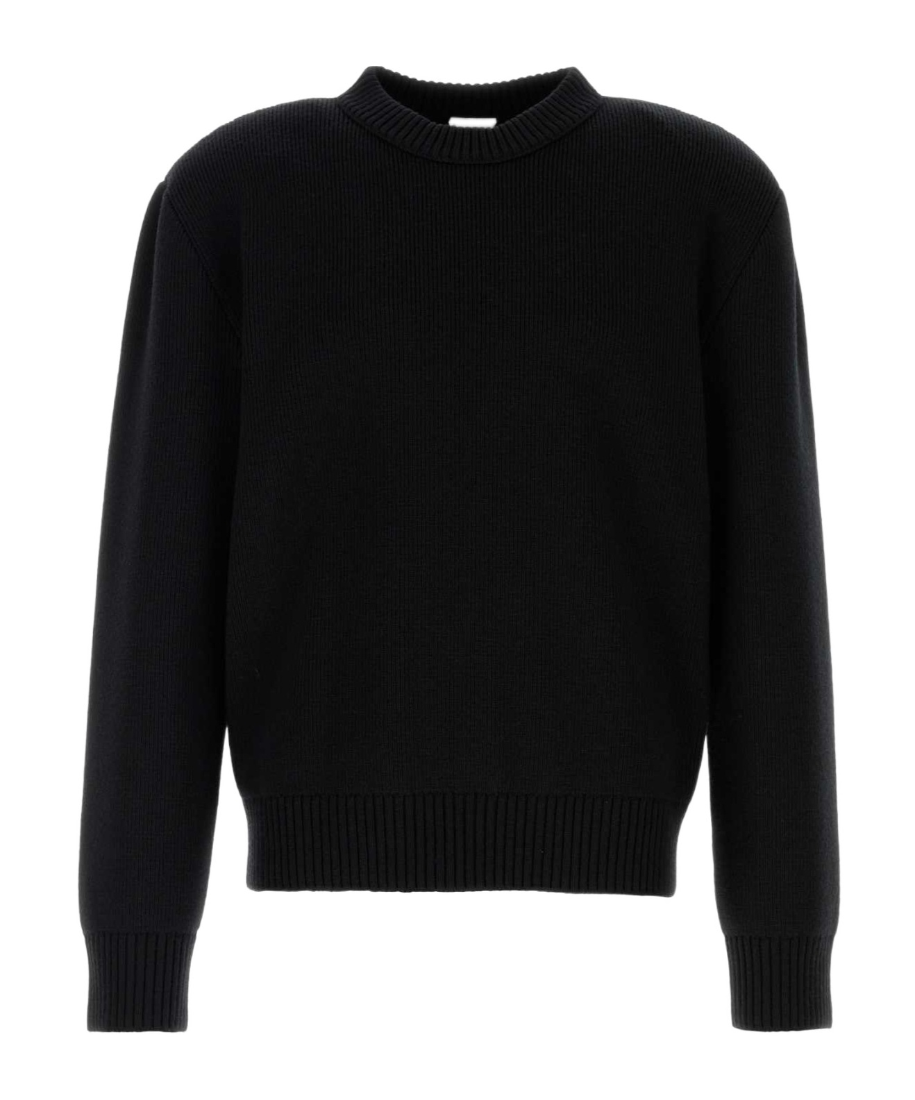 Bottega Veneta Maglione In Misto Lana Stretch Nera Uomo In Black