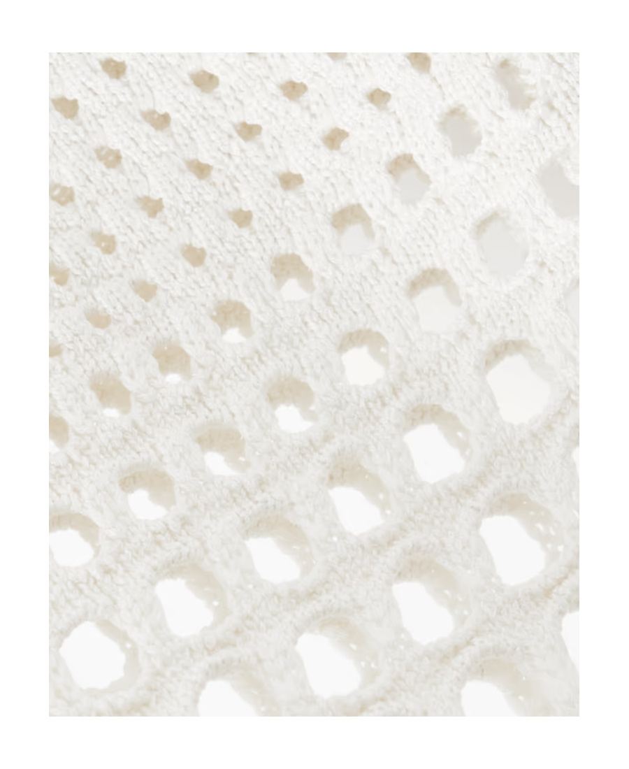 Chloé Open-knit Silk Tank Top In White