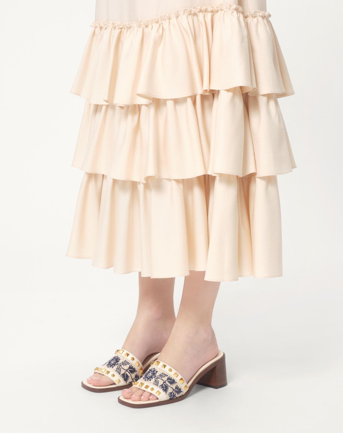 Valentino Slide County T. 60 In Ivory/natural/blue