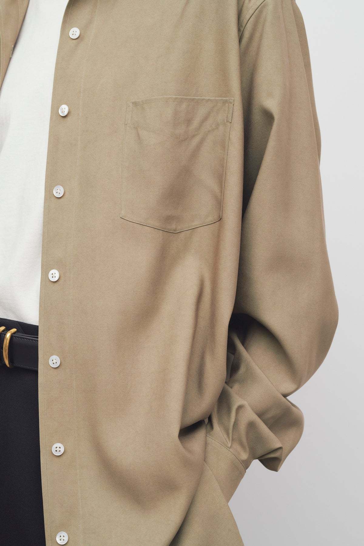 The Row Silk Shirt In Gray