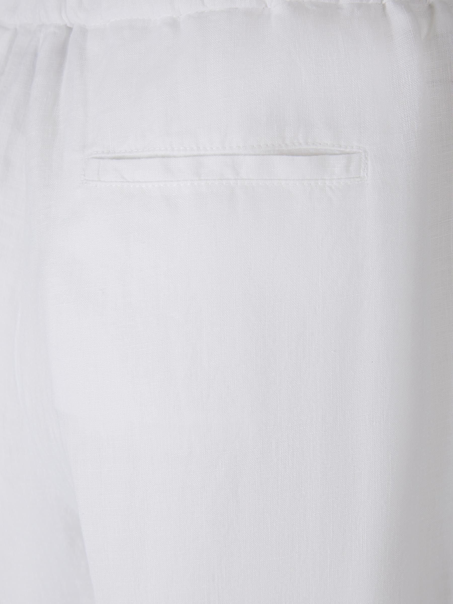 Peserico Wide Linen Joggers In White