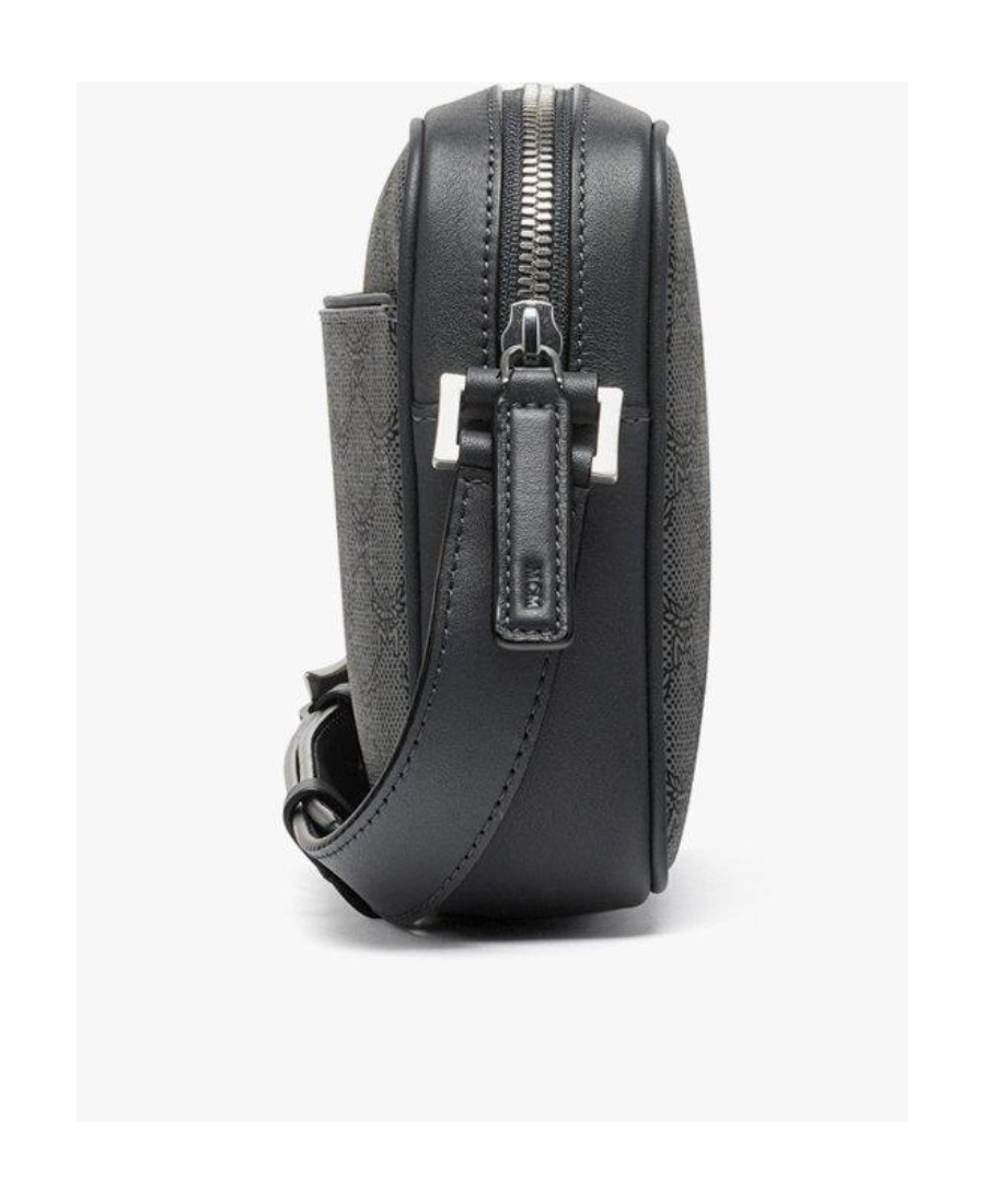 Mcm Himmel Logo Printed Small Shoulder Bag In Black