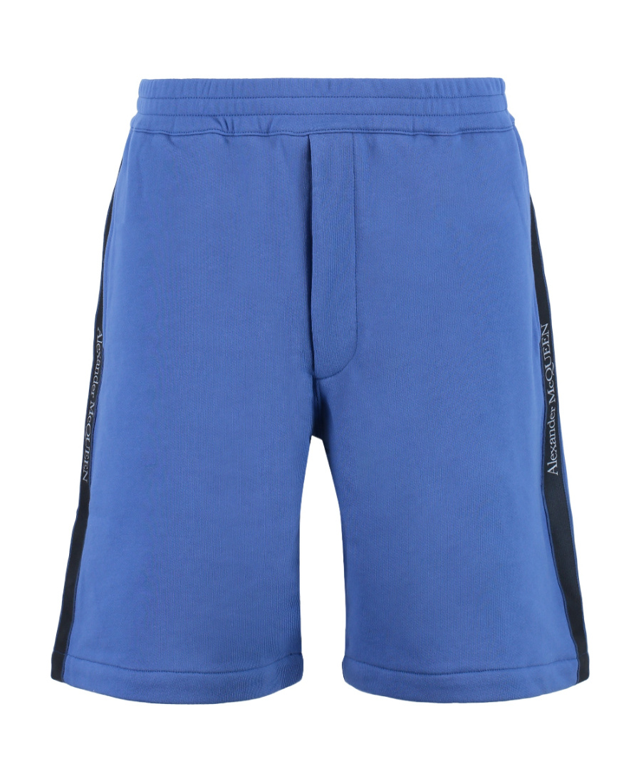 ALEXANDER MCQUEEN ALEXANDER MCQUEEN LOGO-TAPE ELASTICATED WAISTBAND JERSEY SHORTS
