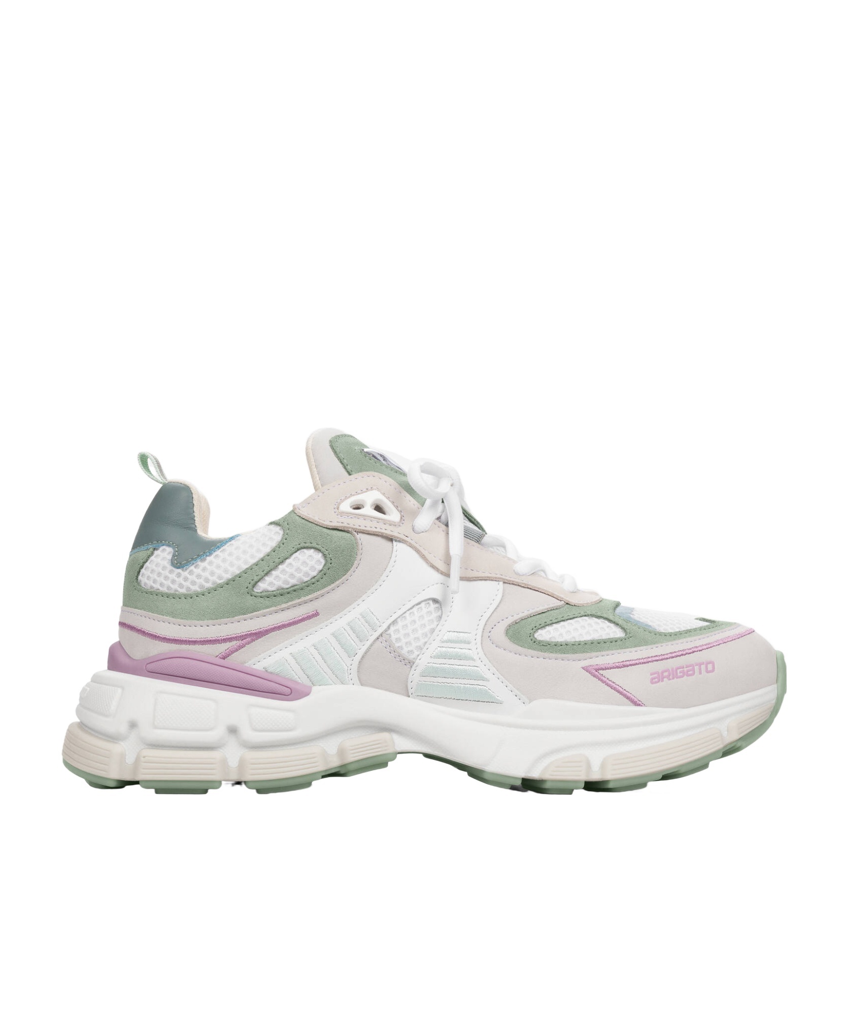 Axel Arigato White & Green Sphere Runner Sneakers In White
