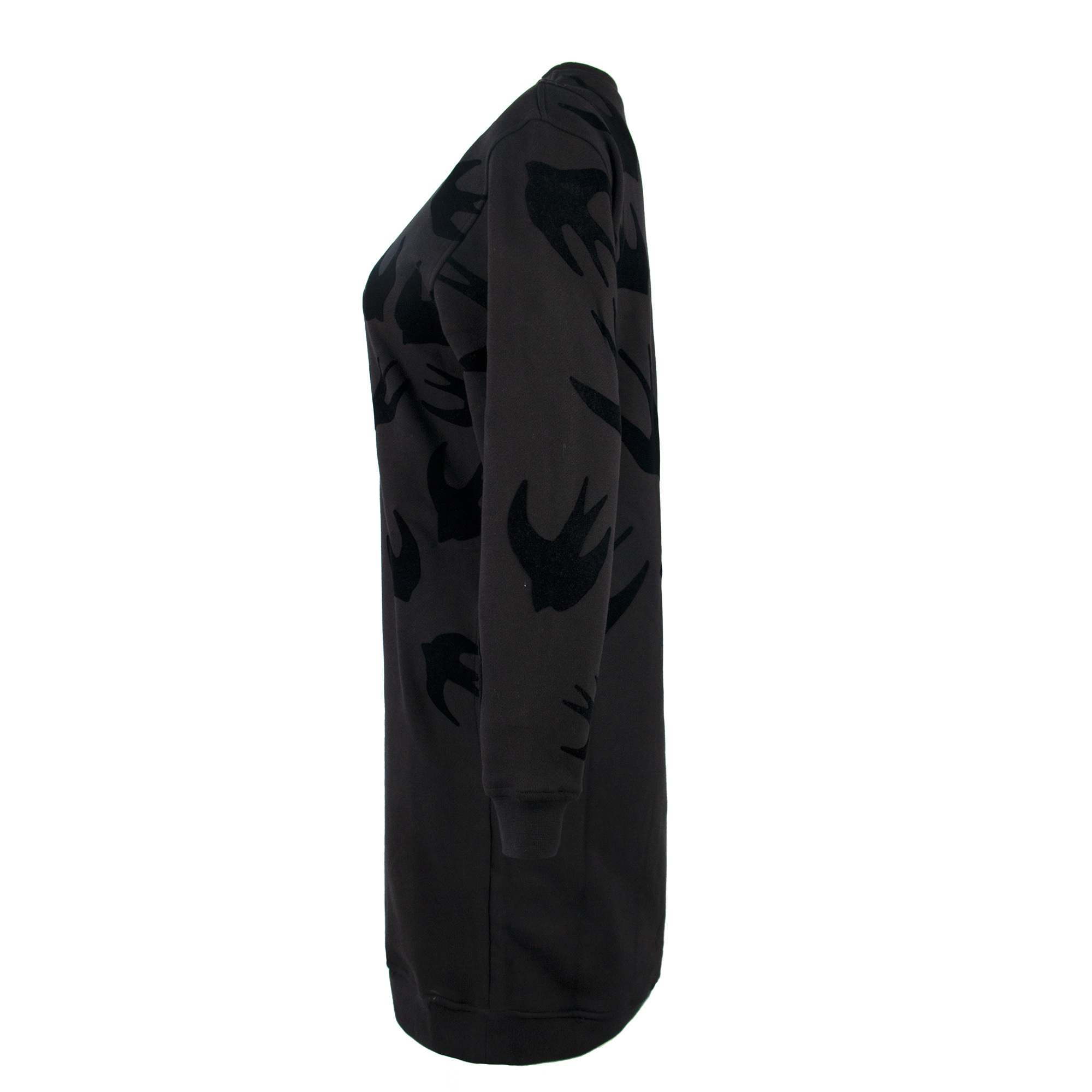 Mcq By Alexander Mcqueen Logo Long-sleeved Dress In Black