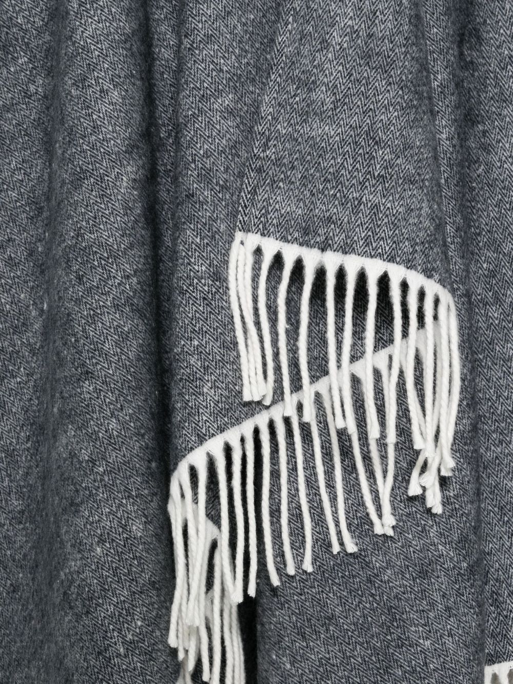 Twinset Fringed Edge Poncho In Gray