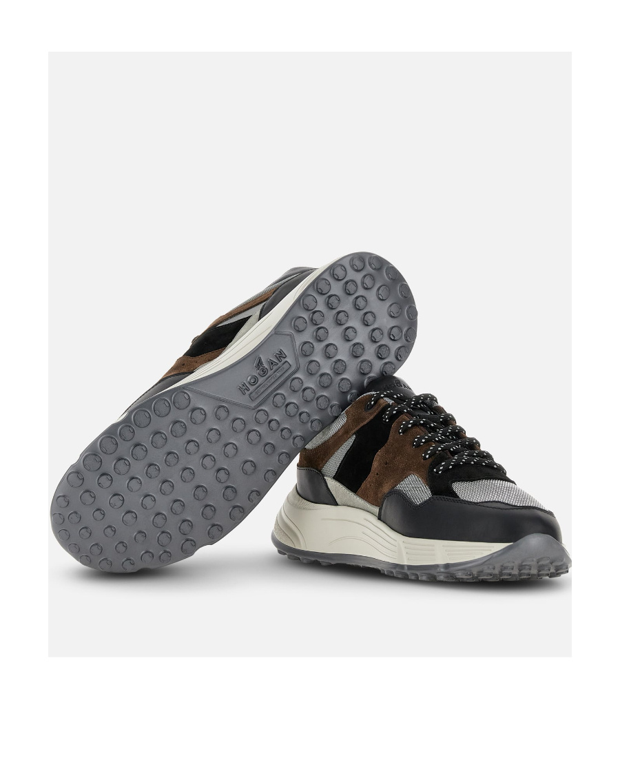 Hogan Hyperlight Lace-up Sneakers In Black