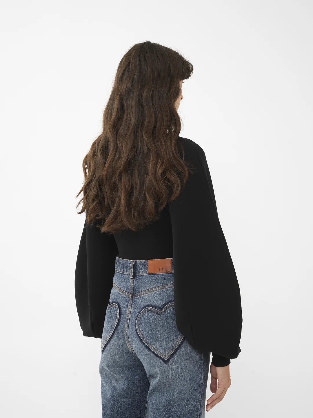 Shop Chloé Hollowed-out Wool Sweater In Black