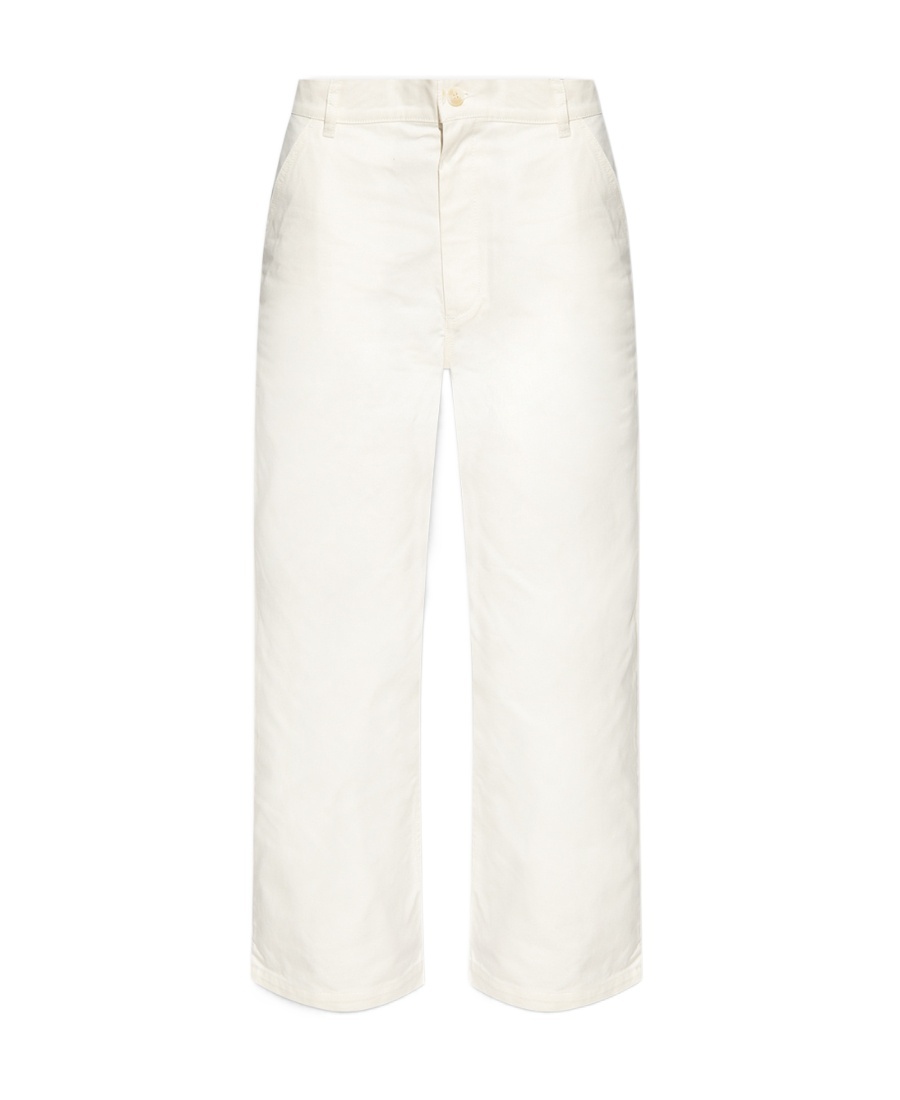 MAISON KITSUNÉ EMBROIDERED-LOGO COTTON PANTS