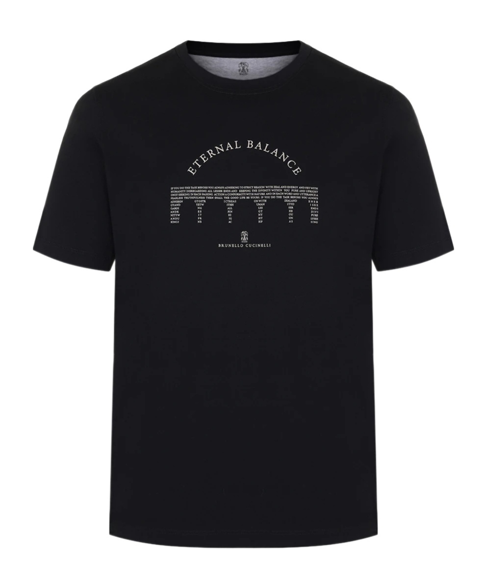 Brunello Cucinelli Short Sleeve T-shirt In Black
