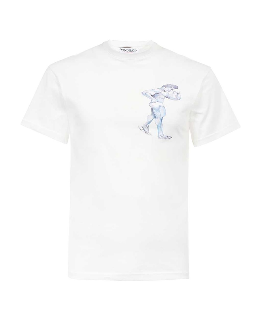 Jw Anderson Graphic-print Short-sleeved T-shirt In White