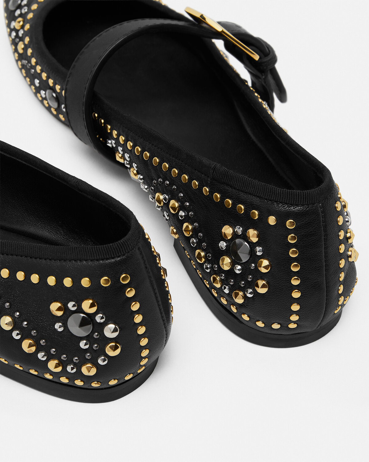 Versace Flat Shoes Black In Black