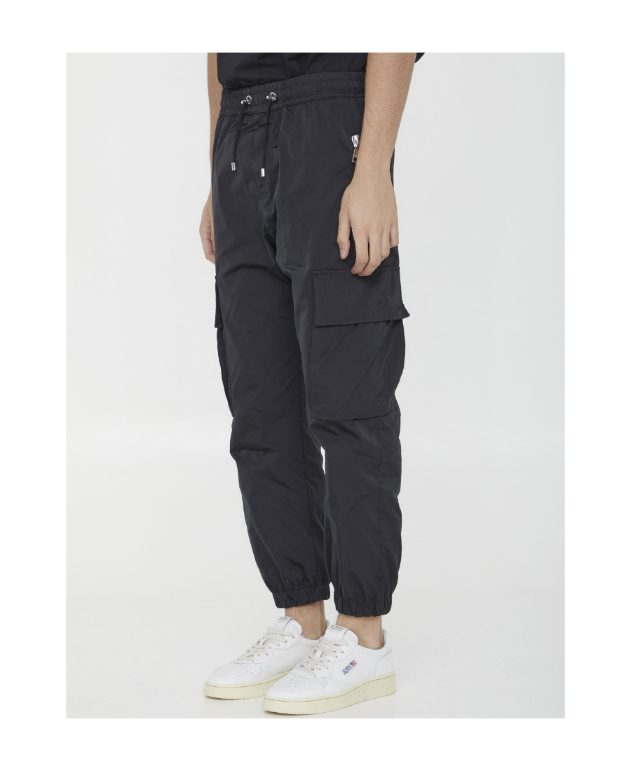 Balmain Tapered Cargo Trousers In Black