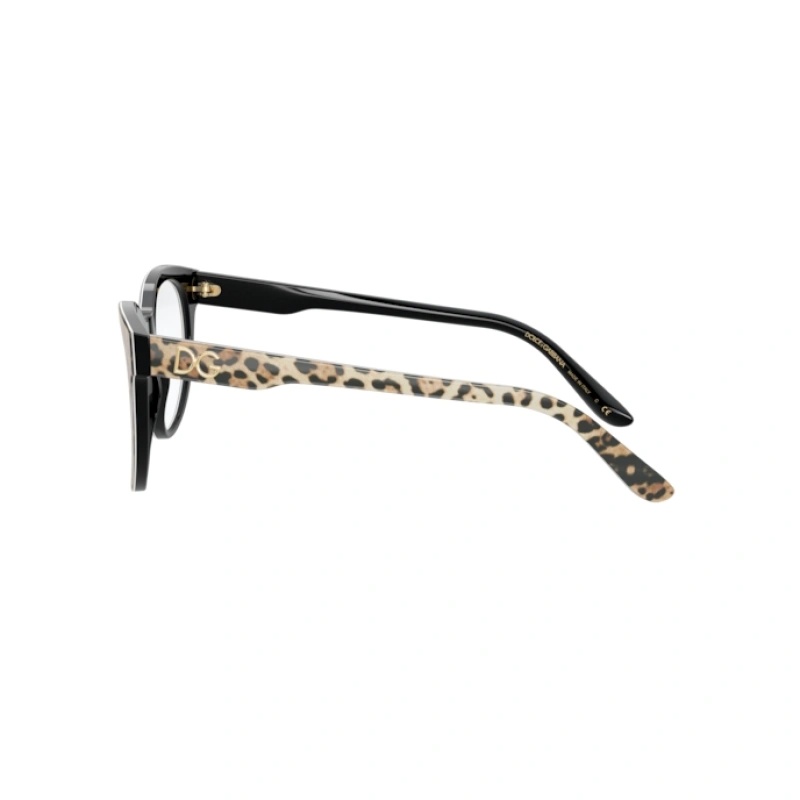 Dolce & Gabbana Logo Plain Glasses In Animal Print