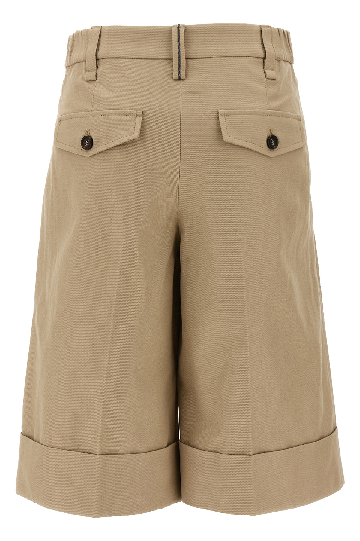 Shop Brunello Cucinelli Turn-up Bermuda Shorts In Nude