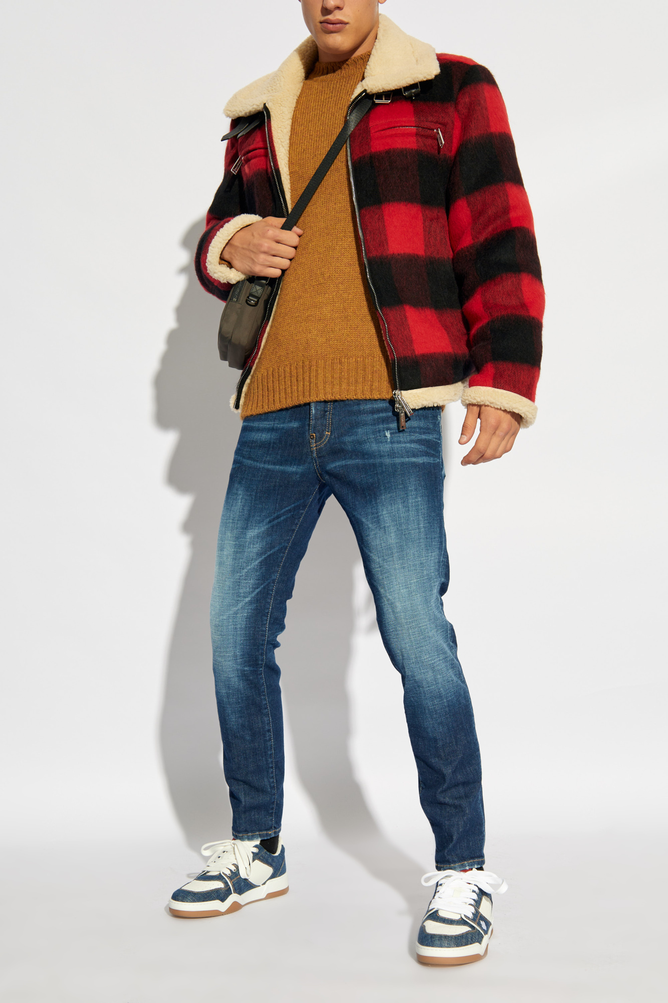 Dsquared2 Mélange-effect Jumper In Brown