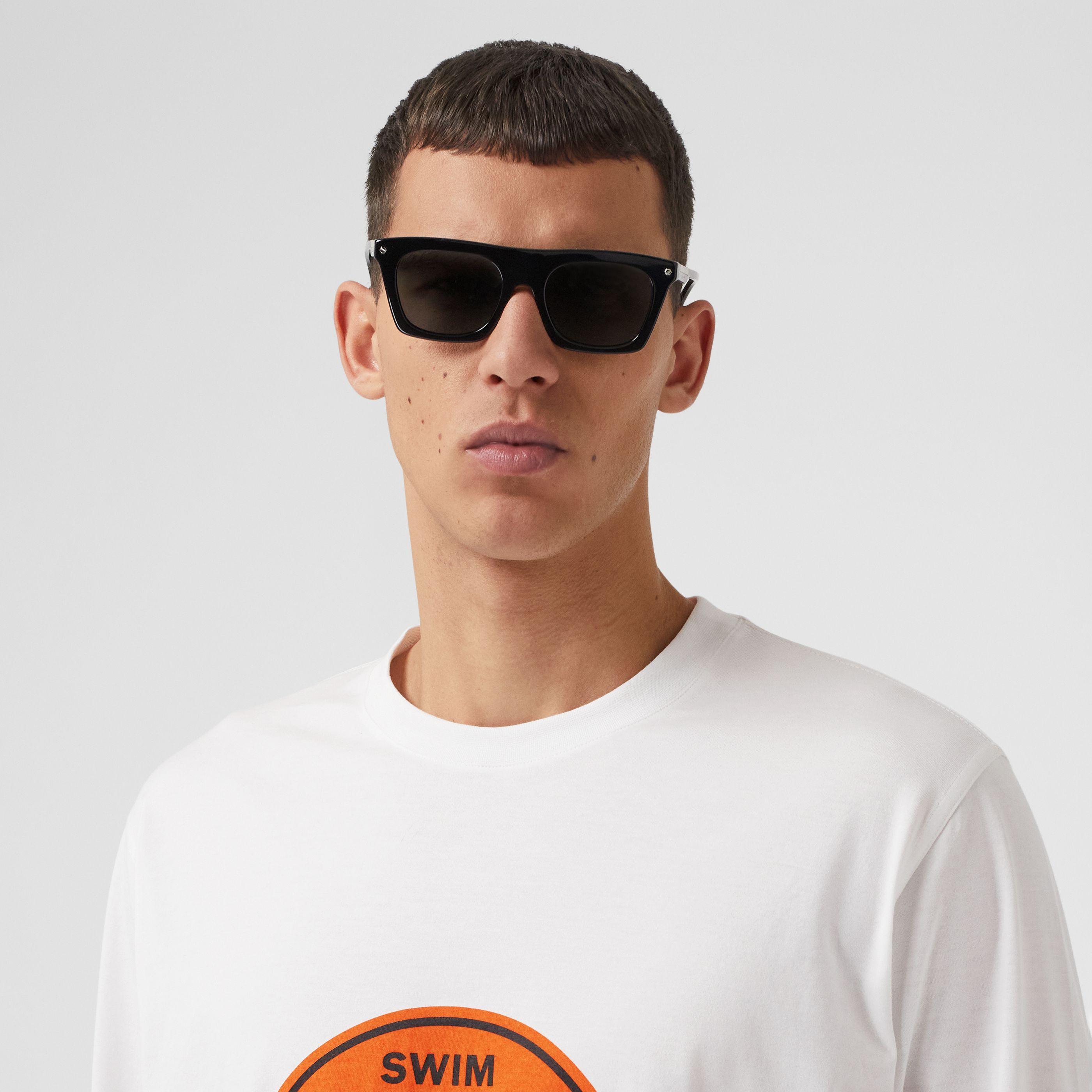 Burberry Shark-print T-shirt In White