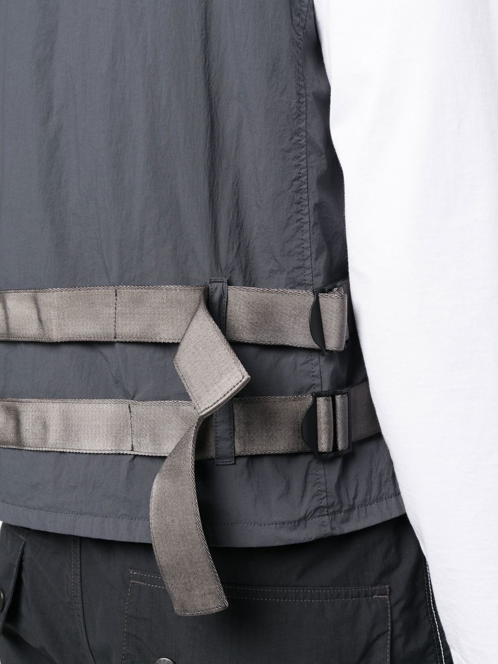 Ten C Flap-pocket Gilet In Gray
