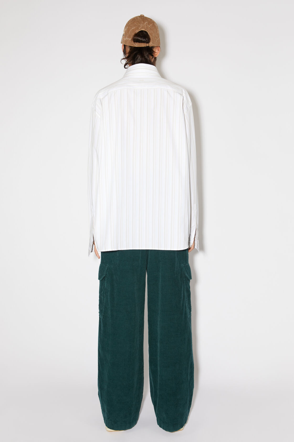 Acne Studios Logo-appliqué Cotton Shirt In White