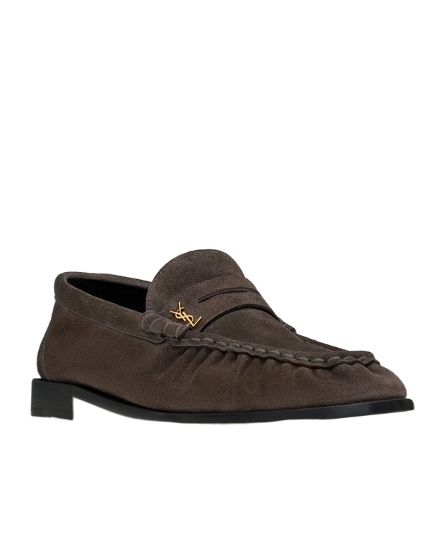Saint Laurent Le Loafer Penny Slippers In Black