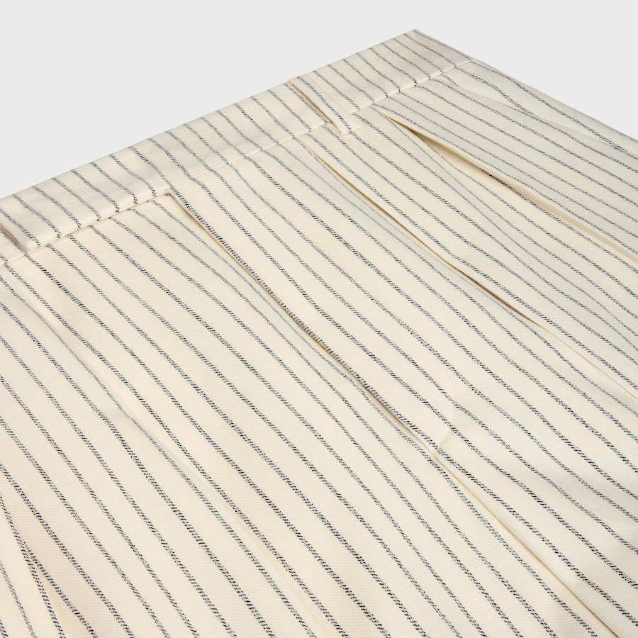 Celine Keith Striped Wool Gabardine Pants In Nude