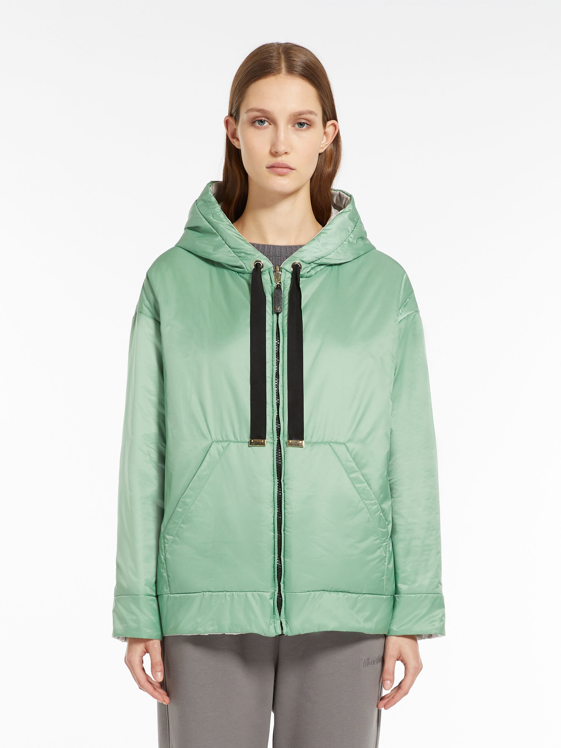Max Mara Double-sided Zipper Cotton Suit In Green