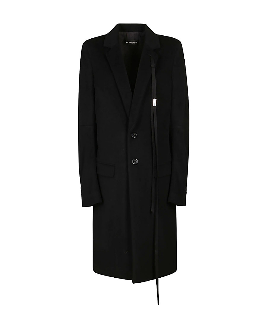 ANN DEMEULEMEESTER LAPEL-STRING SINGLE-BREASTED COAT 