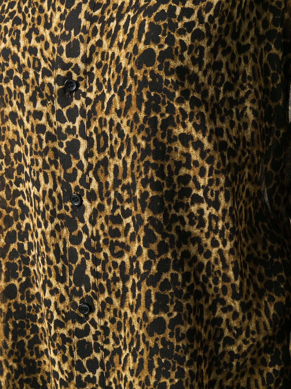 Saint Laurent Oversize Fit Shirt In Brown