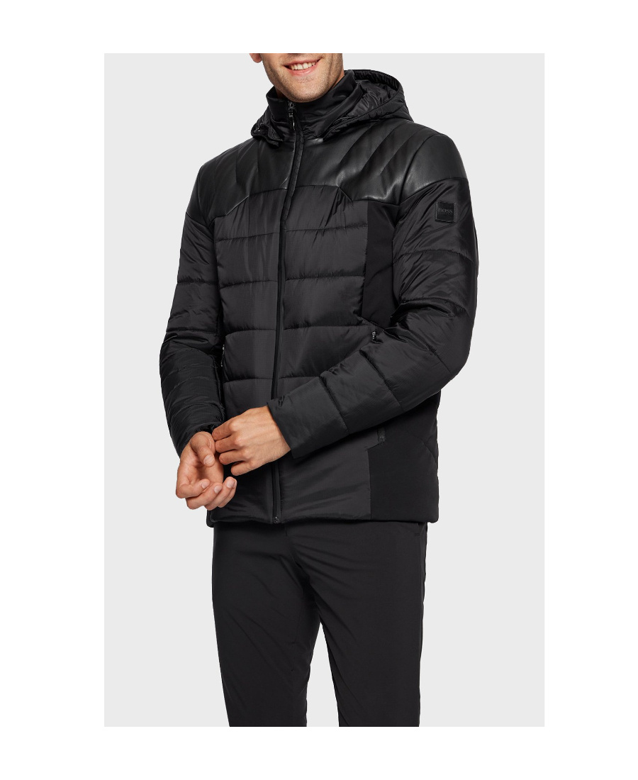 HUGO BOSS A COTTON-PADDED SUIT WITH A HOODED JACKET