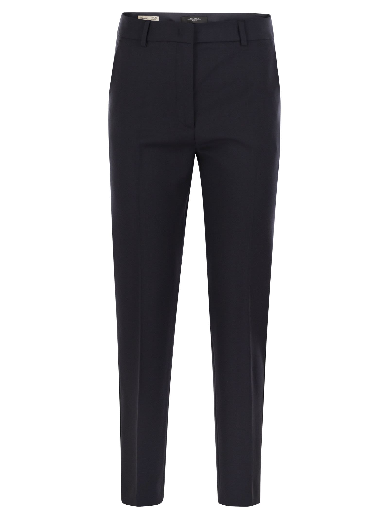 Weekend Max Mara Belt Loop Casual Pants In Black